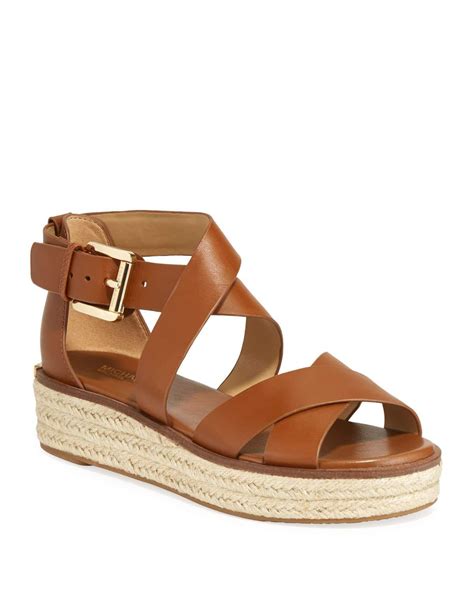 michael michael kors darby leather flatform espadrille sandals|Michael michael kors darby sandal + FREE SHIPPING.